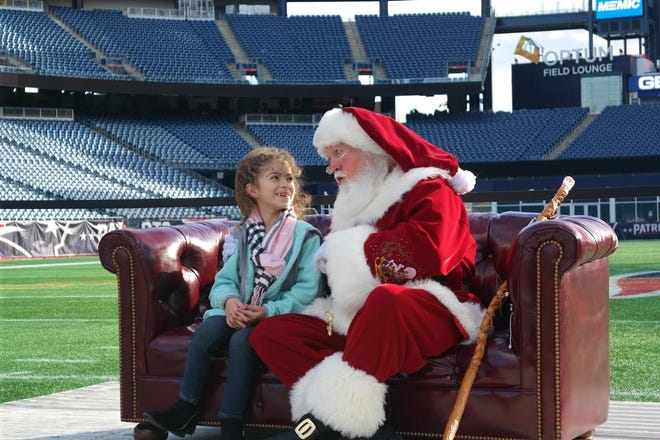 Patriot Place will hold the Photos on the Field with Santa event from 1 to 4 p.m. Nov. 26 on the Gillette Stadium field, 1 Patriot Place, Foxborough. Courtesy Photo

Patriot Place’s Photos on the Field with Santa event will take place from 1 to 4 p.m. Nov. 26 on the Gillette Stadium field, 1 Patriot Place. Courtesy Photo