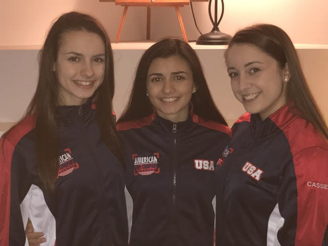 Daphne Lymberopoulos, Melina Lymberopoulos and Cassidy Del Greco will compete in the World Tap Dance Championships in December. Courtesy Photo