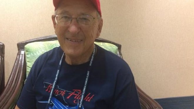 Frank Verano, 83, of Boynton Beach went on an Honor Flight Saturday. Verano served in the U.S. Army in the Korean War.