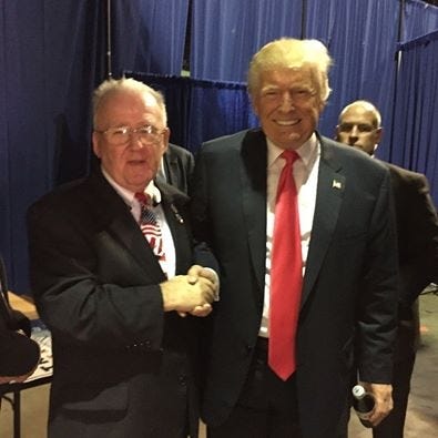 Volusia County Republican Chairman Tony Ledbetter meets Donald Trump last August in Daytona Beach. PROVIDED BY TONY LEDBETTER