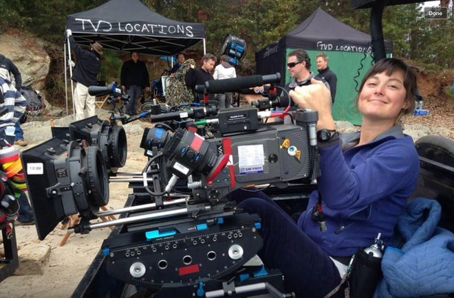 This undated photo released by Richard Jones shows Sarah Jones filming on location for the television series ìThe Vampire Diaries.î Jones was killed during a shoot on a train trestle in Georgia in February 2014, and her death has prompted broad safety discussions within the film and television industry and led her parents to advocate for better safety practices during productions.