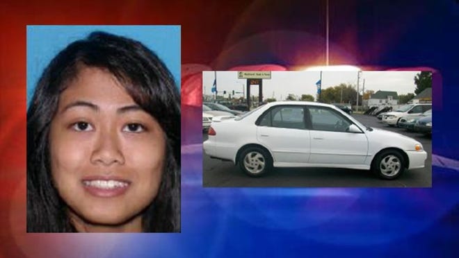 Melanie Eam and the car deputies believed she was driving. (Provided by the Palm Beach County Sheriff’s Office)