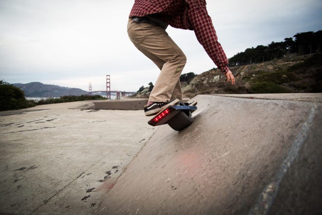 The OneWheel in action. MUST CREDIT: OneWheel.