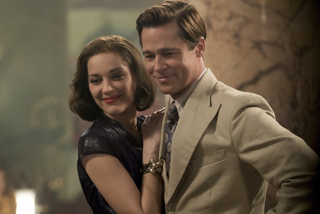 Marion Cotillard, left, and Brad Pitt star in the World War II movie "Allied." Daniel Smith/Paramount Pictures via AP