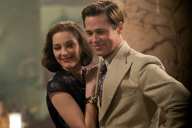Brad Pitt plays Max Vatan and Marion Cotillard plays Marianne Beausejour in "Allied." (GK Films)