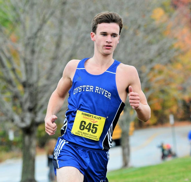 Oyster River senior Patrick O'Brien looks to finish in the top 10 at Saturday's Foot Locker Northeast Regional cross country championship and qualify for next month's national race in San Diego. Mike Whaley photo