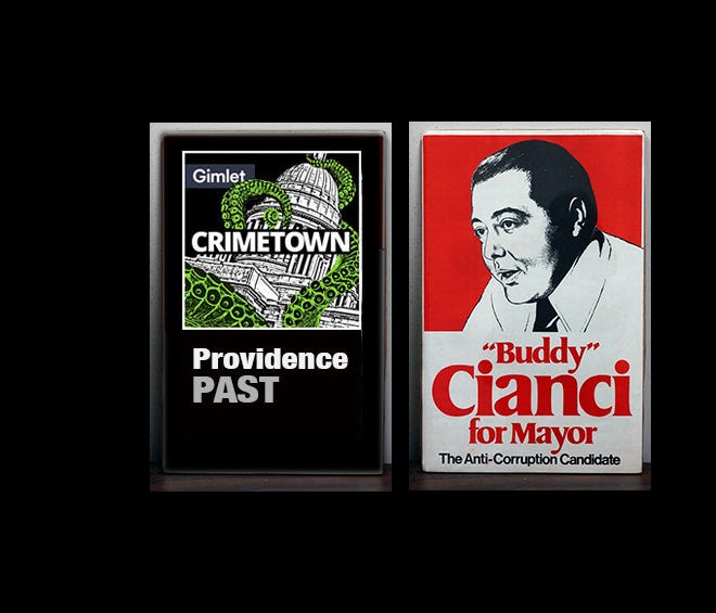 A Cianci campaign poster from his first campaign in 1974 for mayor of Providence when he ran as the anti-corruption candidate.