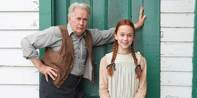 A new version of "Anne of Green Gables," (8 p.m.) based on the 1908 novel, airs on PBS. Ella Ballentine plays the title role and Martin Sheen, at left, co-stars. PBS PHOTO