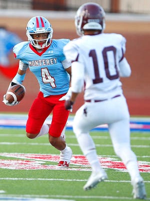 Trent Ward and the Monterey Plainsmen take on Denton Ryan in a Class 5A Division I regional semifinal game at 7:30 p.m. Friday at Shotwell Stadium in Abilene.