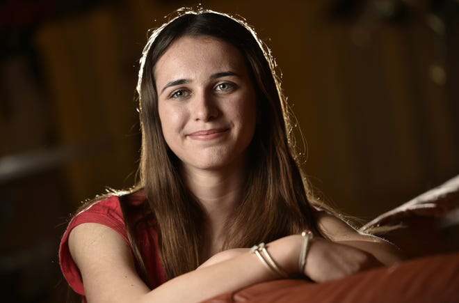 Eighth-grader Julia Kourelakos, 13, who attends Pine View school, scored a perfect 36 on an ACT test she took on a lark. STAFF PHOTO / THOMAS BENDER