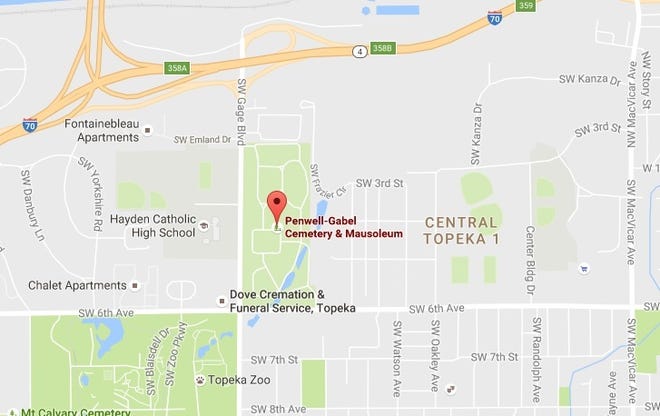 Penwell-Gabel Cemetery and Mausoleum will donate Christmas trees to Topeka families from 1 to 4 p.m. Sunday, Dec. 4, at Penwell-Gabel Cemetery, S.W. 6th and Gage. (Google Maps)