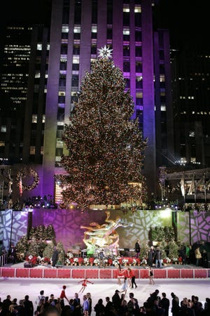 "Christmas in Rockefeller Center" features music and celebrity surprises prior to the annual lighting of the famous tree, in a live NBC show starting at 8 p.m. NBC PHOTO