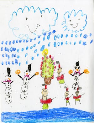 Today is Nov. 29. There are 26 days until Christmas. Sarah Perry, 7, of Kimbolton drew this picture. She is a student at Newcomerstown East Elementary.