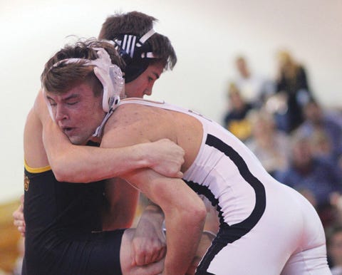 Havelock's Nathan Wysong wrestles during last year's Swiss Bear Wrestling Tournament at New Bern High. The tournament will be wrestled for the 30th time on Saturday at New Bern High.