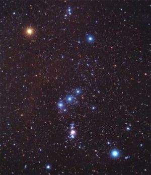 The constellation Orion, with its three “Belt” stars

Matthew Spinelli/NASA/APOD
