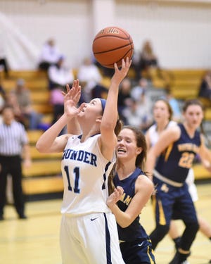 Shea Napoli puts up a shot for Central Valley Academy during Thursday’s game against Utica’s Notre Dame Jugglers.   

Photo Courtesy of Bob Critser