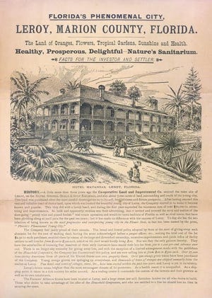 This the cover of the Leroy promotional newspaper/brochure. Courtesy University of Florida Digital Collection.