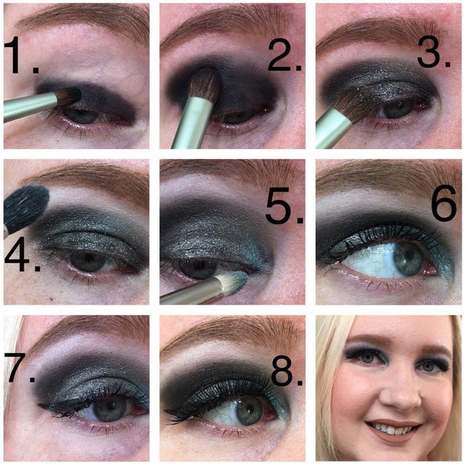 How to achieve a shimmery smoky eye for the holidays, step-by-step.