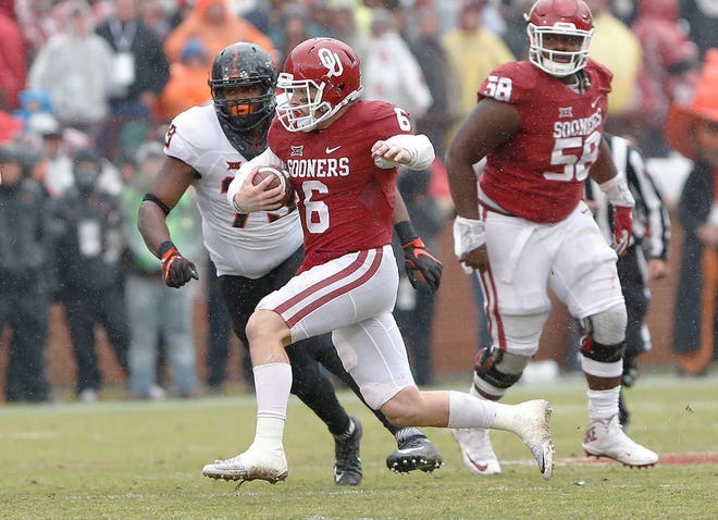 Oklahoma quarterback Baker Mayfield was named on Monday as a finalist for the Heisman trophy.