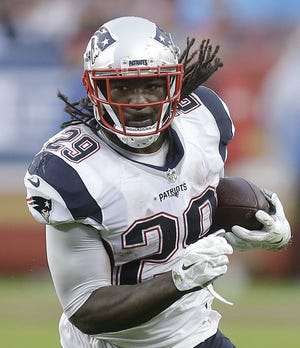 LeGarrette Blount has been a force out of the backfield for the Patriots, rushing for 957 yards and 13 touchdowns to date this season.