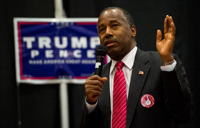 Dr. Ben Carson, President-elect Donald Trump's choice to be secretary of the Department of Housing and urban Development