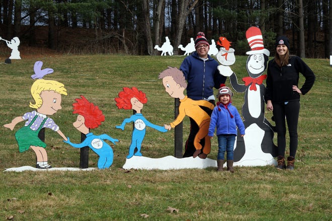 Espenschied Road Christmas display



PHOTO COURTESY OF HOLLY SCHAFER

Brian Glazer (left) and Ashley Glazer (right, from New Philadelphia) and Katie Schafer (center, from Austintown) helped put up the Cat in the Hat scene at their grandparents, John and Sue Glazer’s home. The Cat in the Hat along with Thing 1 and Things 2 are one of 40-plus scenes at the Glazer’s home. The Christmas display, is made up of more than 345 figurines. Music and 20,000 lights complete the display. Scenes are lit daily from 5 p.m. to 10 p.m., 3456 Espenschied Rd SW, New Philadelphia. (Travel Stonecreek Road 4.5 miles south of Eagle Truck Stop. Espenschied Road will be on your right.)