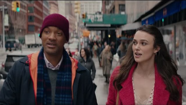 Will Smith and Keira Knightley star in "Collateral Beauty" opening this weekend.