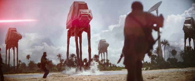This image released by Lucasfilm Ltd. shows a scene from, "Rogue One: A Star Wars Story." (Lucasfilm Ltd. via AP)