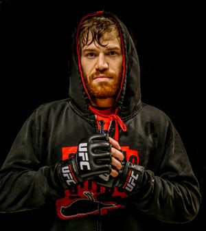 Devin Powell of Wells, Maine. is making his UFC debut in Phoenix on Jan. 15. He owns and works out of Nostos MMA in Somersworth. Photo by Shawn St. Hilaire/Fosters.com