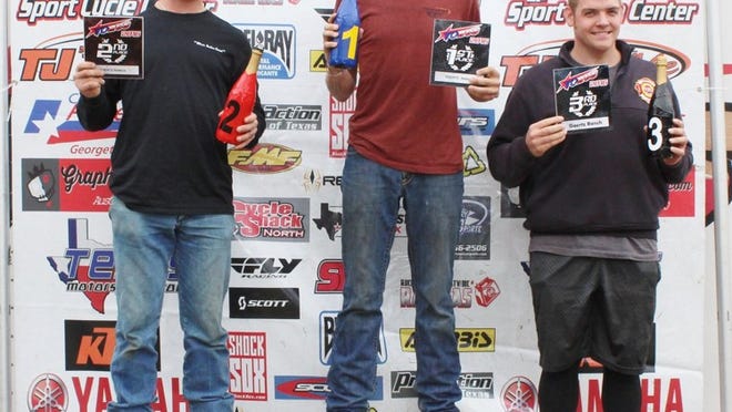 Nathan Goertz, Jeremy Wanjura and Brad Kammer placed at the recent Texas Off Road Championship race at the Goertz Ranch. LEA ANN GOERTZ LEE/ FOR SMITHVILLE TIMES