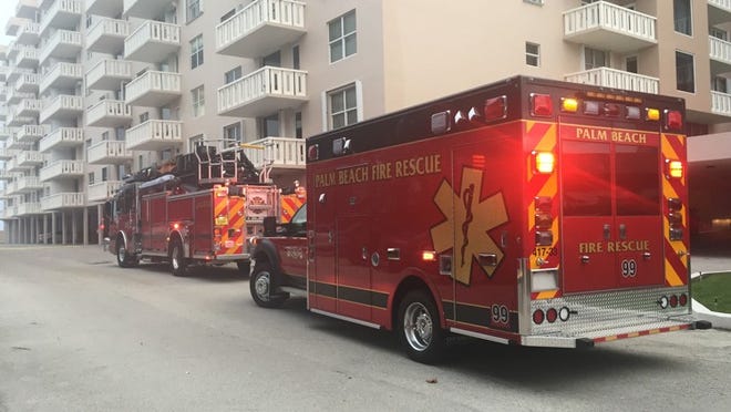Residents of the Patrician of Palm Beach condominium were evacuated Wednesday evening after a small cooking fire broke out.