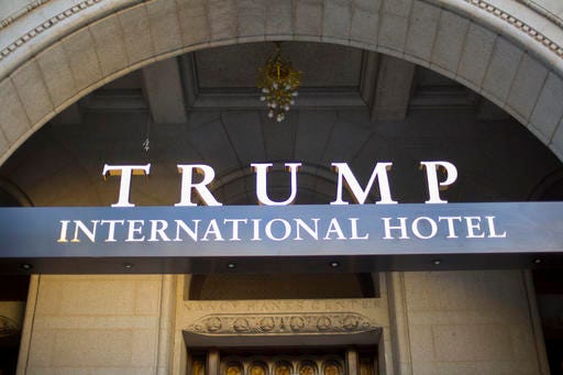 The exterior of the Trump International Hotel in downtown Washington. Donald Trump's unusual status as incoming president and owner of a Washington hotel is drawing renewed attention as one of the Middle East
s richest kingdoms plans to host its National Day celebration at the venue.