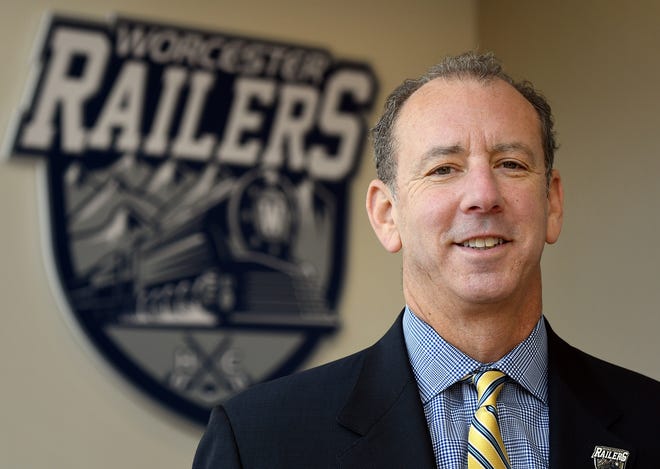 Worcester Railers owner Cliff Rucker is confident the team will sell 1,500 season tickets by opening night. T&G Staff/Rick Cinclair