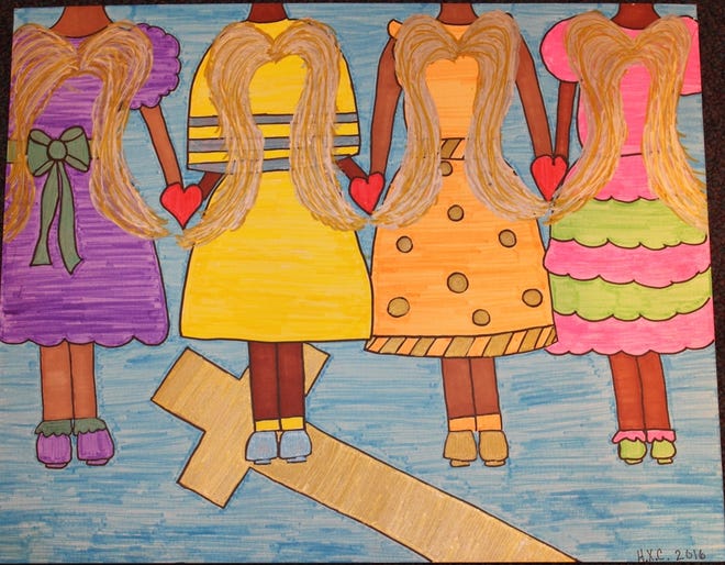 Hakeem Collins' drawing was one of the winners in last year's McDonald's Celebration of Creativity art contest. The drawing depicts the four little girls killed in the 1963 Birmingham church bombing. Photo submitted by KC Projects