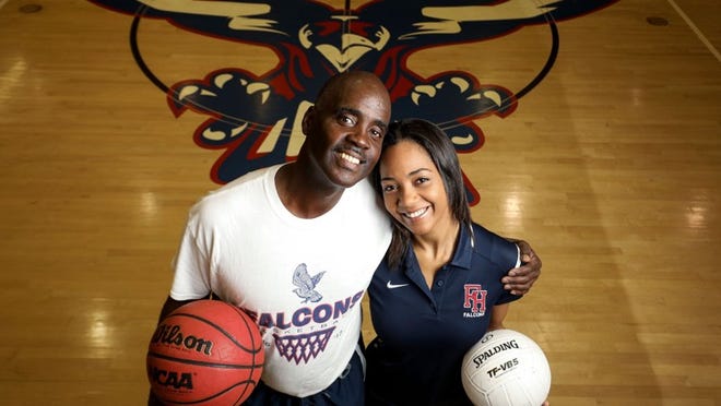 Tony Watson is the new head boys basketball coach at Forest Hill while his daughter, Malia, is the school’s freshman girls volleyball coach. (Richard Graulich/The Palm Beach Post)