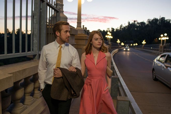 Ryan Gosling and Emma Stone star in "La La Land," directed by Damien Chazelle. (Dale Robinette/Lionsgate/Tribune News Service)