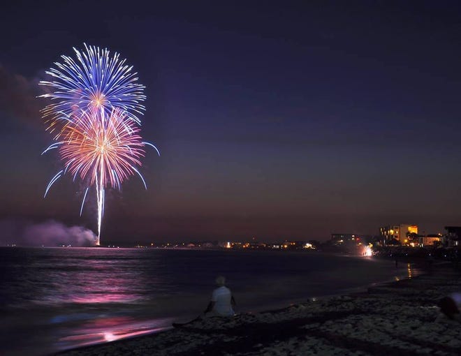 Fireworks are seen above Mexico Beach. CONTRIBUTED PHOTO