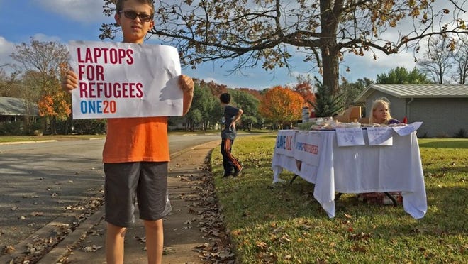 Murchison Middle School student Charles Cornell is raising money to purchase laptop computers for refugee students at his Northwest Austin school. The project is part of the One20 effort to encourage people to engage in community service projects in conjunction with the upcoming presidential election. SUSANNE HARRINGTON