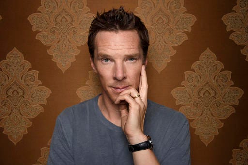 FILE - In this Oct. 19, 2016 photo, Benedict Cumberbatch poses for a photo in Beverly Hills, Calif. Geneology detectives have discovered that the British actor who portrays Sherlock Holmes in the PBS television series, is distantly related to the author who created the iconic character more than a century ago. (Photo by Chris Pizzello/Invision/AP)