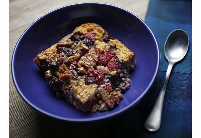 Baked berry oatmeal
