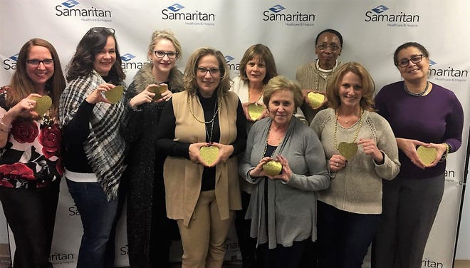 Members of the Hearts of Gold Gala Committee include  Lindsey Watson-McCarthy (from left), Sandi Kelly, Sara Adelman, chair Dianna Geist, Anita Bremer, Ellen Zinn, Valerie Andrus, Lisa Capelli, and Dr. Jewelle Sutherland.