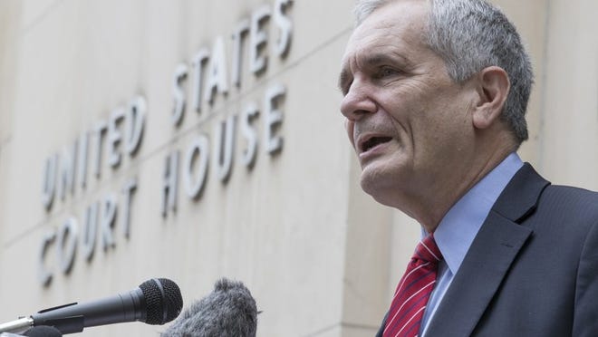Congressman Lloyd Doggett speak at a press conference in front of the Austinâ€™s old Federal Courthouse. The county had applied to take the federal surplus building to use for its probate court. RICARDO B. BRAZZIELL/AMERICAN-STATESMAN