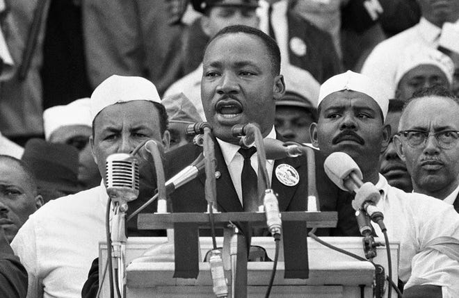 Dr. Martin Luther King Jr. was celebrated for a 32nd time on Monday as the nation observed a holiday named in his honor. FILE PHOTO/ASSOCIATED PRESS