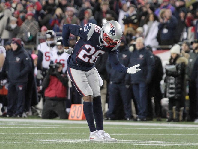 Logan Ryan takes a bow after sacking Houston quarterback Brock Osweiler in the first half.