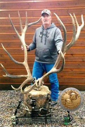 The Boone and Crockett Club and Pope and Young Club announced that an elk from Montana taken on public land during the archery season in 2016 by resident hunter, Steve Felix, is a potential new archery World's Record typical American elk, measuring 430 inches after the mandatory 60-day drying period. PHOTO COURTESY OF THE OUTDOOR WIRE