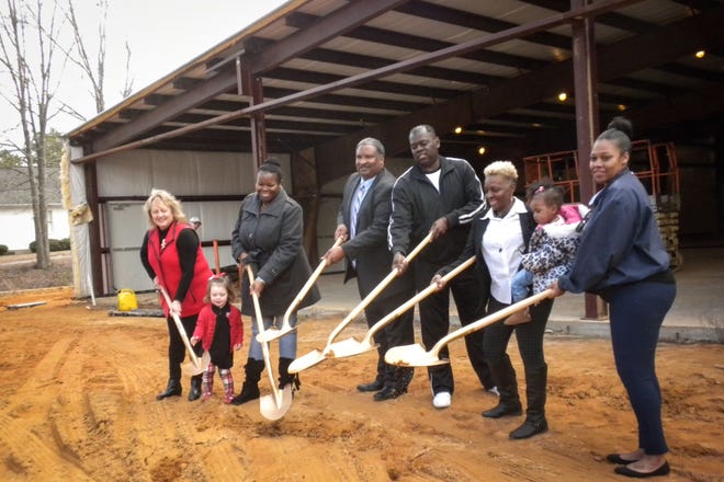 Hope Mills and Cumberland County officials and officials with the T.J. Robinson Life Center on Black Bridge Road in Hope Mills held a second groundbreaking ceremony for the center Tuesday.