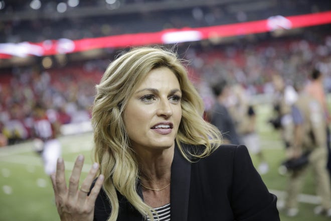 Fox Sports broadcaster Erin Andrews revealed in an interview with Sports Illustrated's MMQB that was published online today, that she battled cervical cancer during the NFL season. (AP Photo/David Goldman, File)