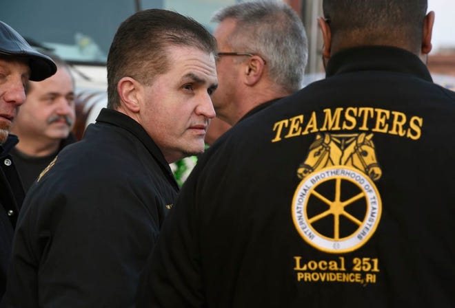 Teamsters Local 251 President Paul Santos, and a number of union members, showed up outside Fall River Government Center for an informational picketing in support of the city's DCM workers in early March.