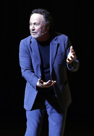 Billy Crystal is seen performing on stage during the Spend The Night With Billy Crystal Tour at the Adrienne Arsht Center on January 21, 2017 in Miami Beach. Photo access was not granted for the Van Wezel performance in Sarasota. Photo by Alexander Tamargo/Getty Images
