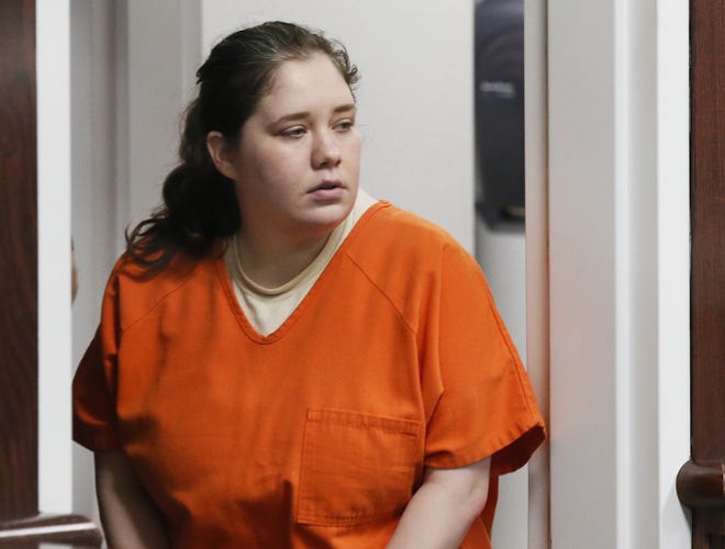 FILE - In this June 1, 2016, file photo, Adacia Chambers arrives for a court hearing in Stillwater, Okla. Chambers is accused of driving her car into spectators at Oklahoma State University's homecoming parade and killing four people in 2015. Her trial is scheduled to start Tuesday, Jan. 10, 2017 in Stillwater. (AP Photo/Sue Ogrocki, File)